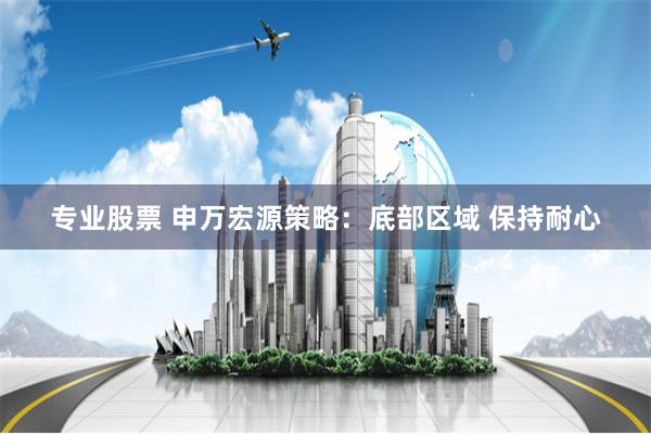 专业股票 申万宏源策略：底部区域 保持耐心
