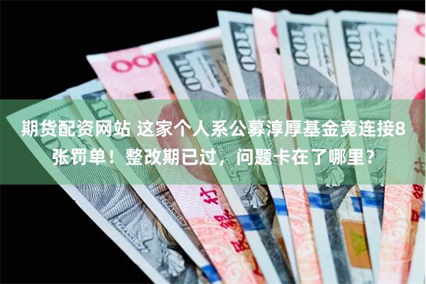 期货配资网站 这家个人系公募淳厚基金竟连接8张罚单！整改期已过，问题卡在了哪里？